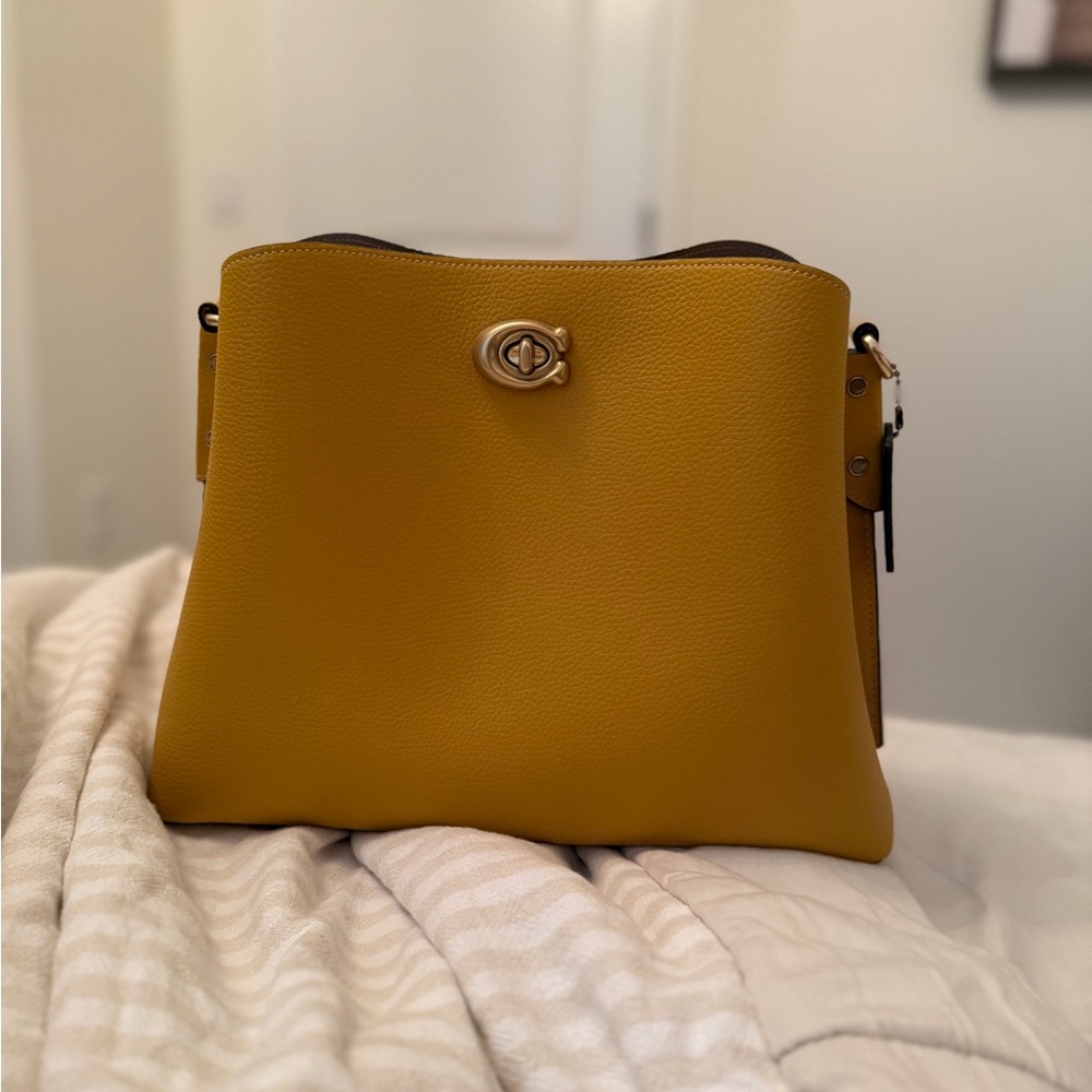 Coach Mustard Yellow Leather Shoulder Bag